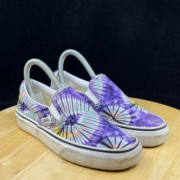 VANS Vans Classic Slip On Washed Tie-Dye Canvas Women’s Size 5.5 Sneakers - Picture 4 of 10